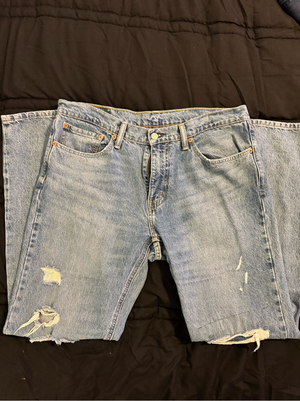 Men’s Levi’s 541 Athletic Cut Distressed Jeans.